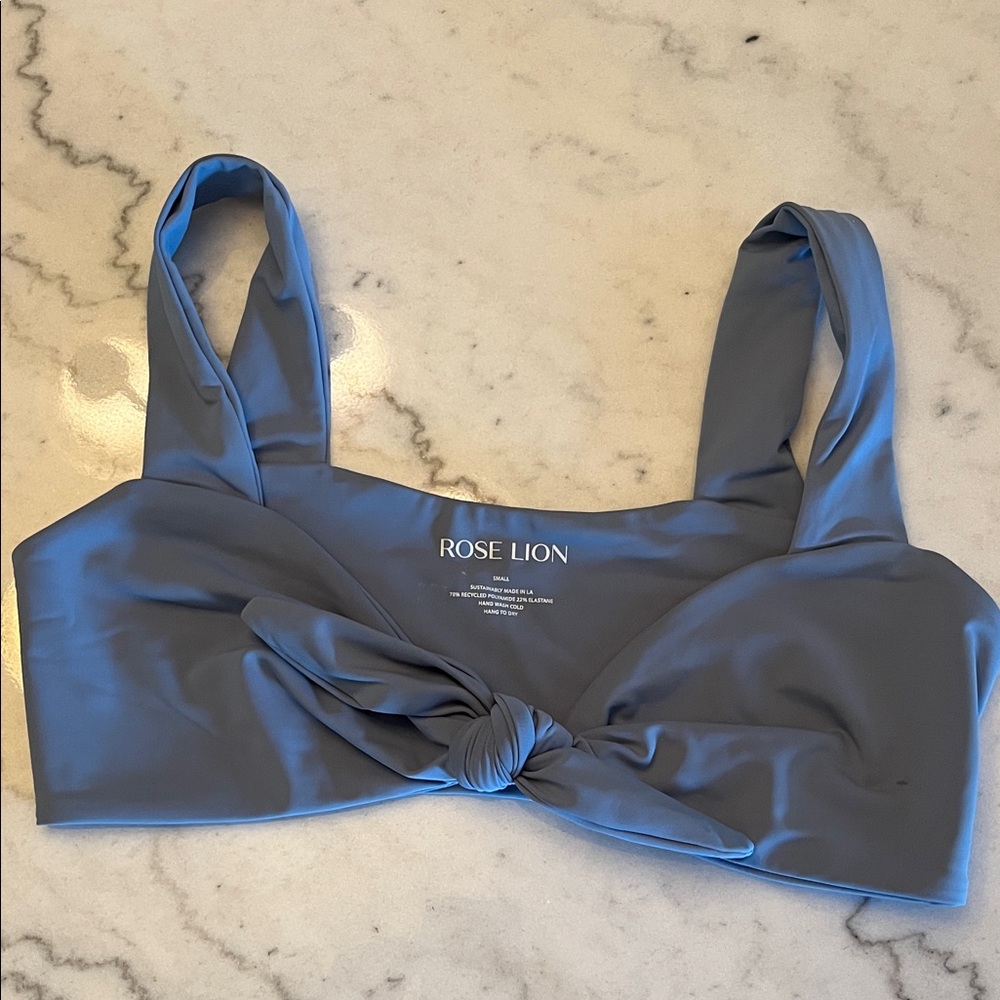 Rose Lion Swim Soliel Blue Knot Bikini Top
